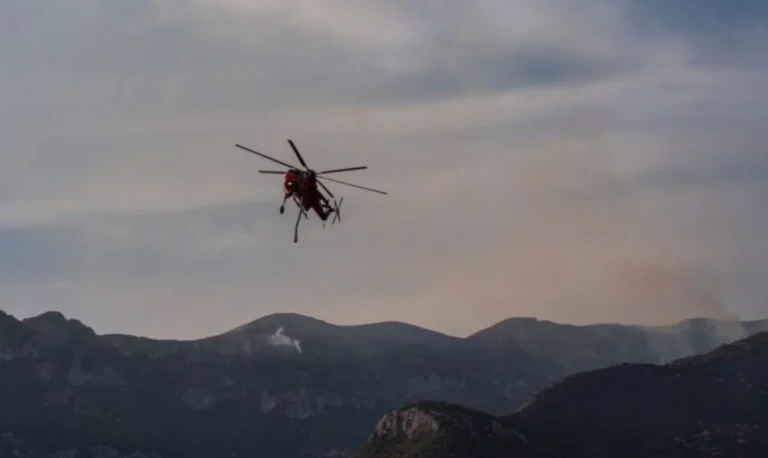 Καίει για έκτη μέρα η πυρκαγιά στο Παγγαίο Όρος – Επιχειρούν ένα αεροσκάφος και έξι ελικόπτερα