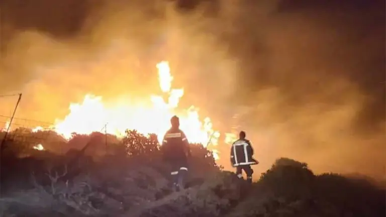 Μάχη με τις φλόγες συνεχίζουν να δίνουν πυροσβέστες και εθελοντές στο Ρέθυμνο – 35 δασοκομάντος έφτασαν αεροπορικώς στην Κρήτη