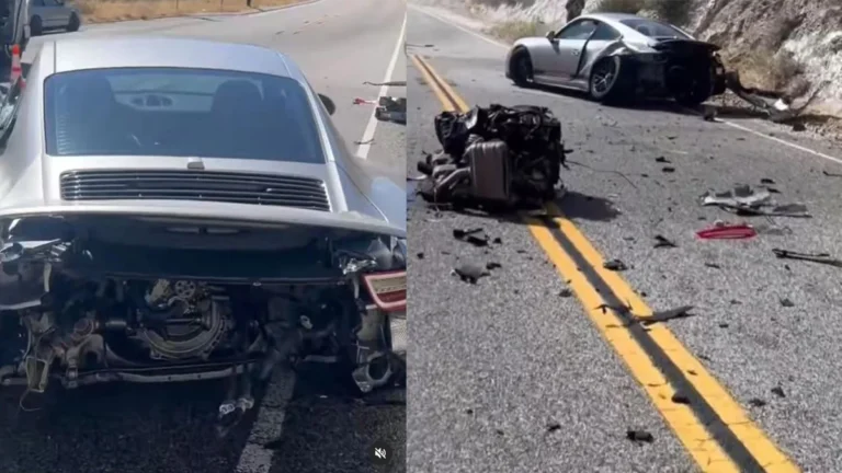 Ξεκόλλησε κινητήρας σε τρακάρισμα με δύο Porsche 911! (+video)