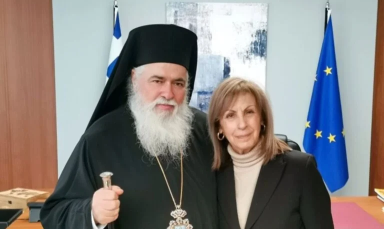 Η Αθηνά Αηδονά συναντήθηκε με τον Μητροπολίτη Νεαπόλεως και Σταυρουπόλεως Βαρνάβα