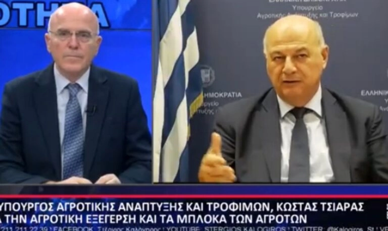 Ο ΥπΑΑΤ Κώστας Τσιάρας στη Βεργίνα τηλεόραση