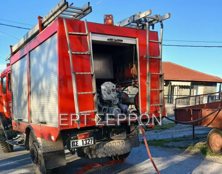 Σέρρες: Φωτιά σε μονοκατοικία στη Μεσολακκιά